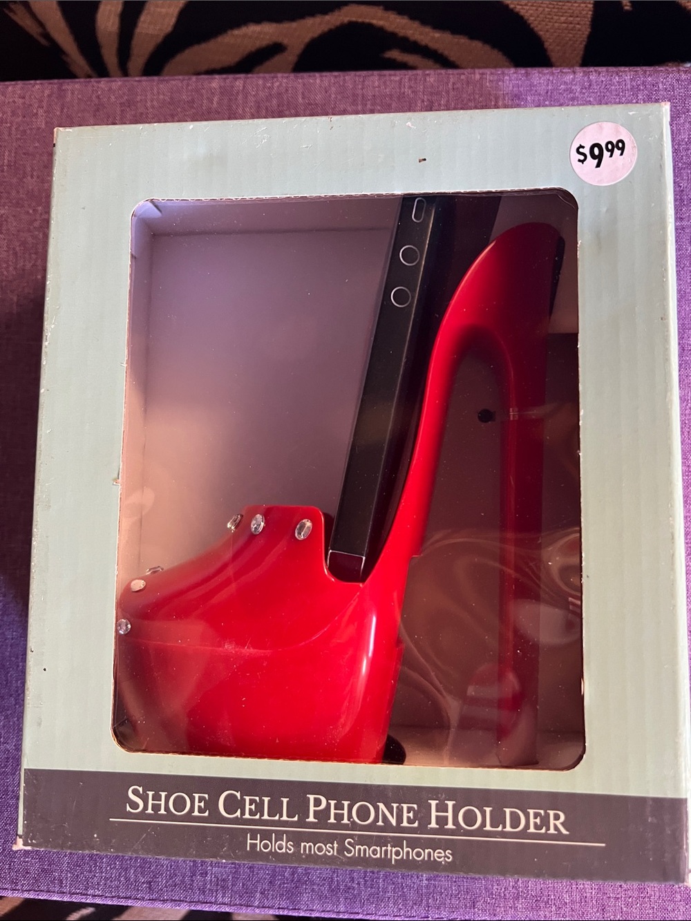 Red High Heel Shoe Cell Phone Stand - Decorative Smartphone Holder